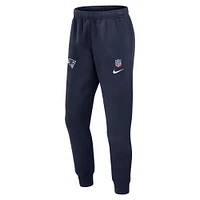 Pantalon Nike bleu marine New England Patriots 2024 Sideline Club pour homme