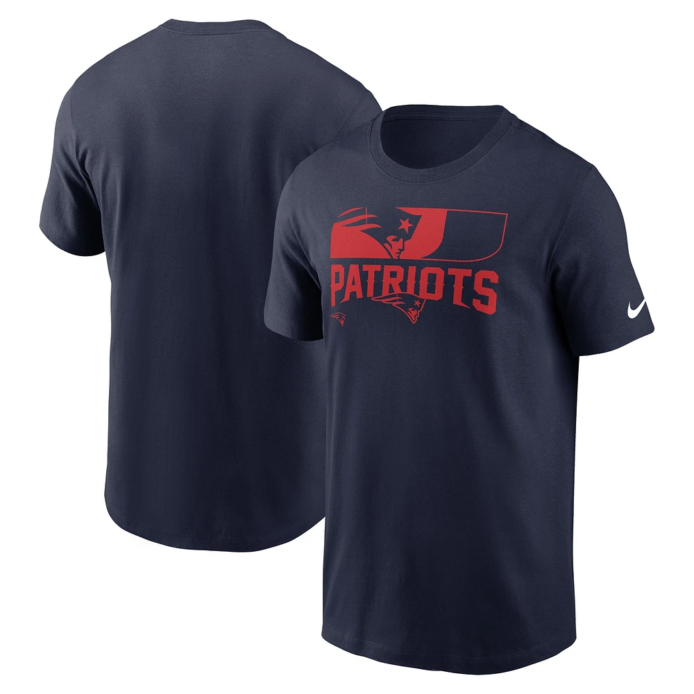 T-shirt essentiel Nike bleu marine New England Patriots Air pour hommes