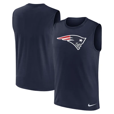 Débardeur Nike bleu marine New England Patriots Blitz Legend Muscle Perform pour hommes