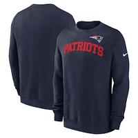 Men's Nike Navy New England Patriots Club Pullover Sweatshirt