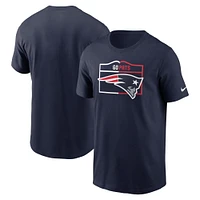 T-shirt Nike New England Patriots Essential Local Phrase pour homme - Bleu marine