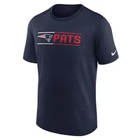 T-shirt Nike bleu marine New England Patriots Exceed Performance pour homme