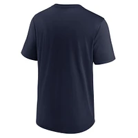 T-shirt Nike bleu marine New England Patriots Exceed Performance pour homme