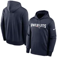 Nike New England Patriots Sideline Club Pullover Hoodie - Navy - XXL Each