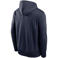 Men's Nike Navy New England Patriots Fan Gear Wordmark Performance Pullover Hoodie