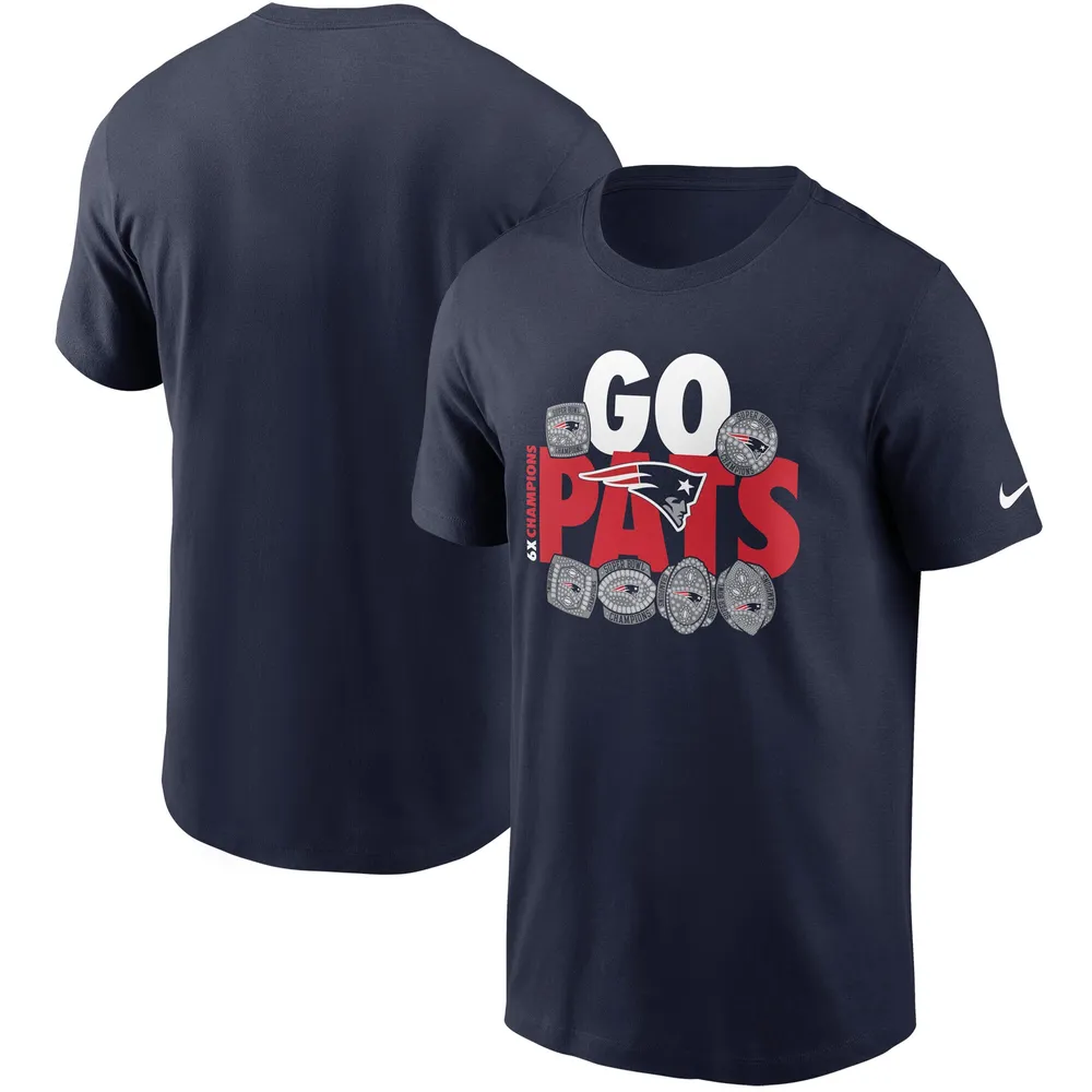 T-shirt Nike New England Patriots Hometown Collection 6x bleu marine pour homme