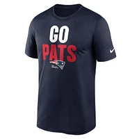 T-shirt Nike New England Patriots Legend Local Phrase Performance pour homme - Bleu marine