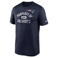 Men's Nike Navy New England Patriots Legend Property Of Performance T-Shirt