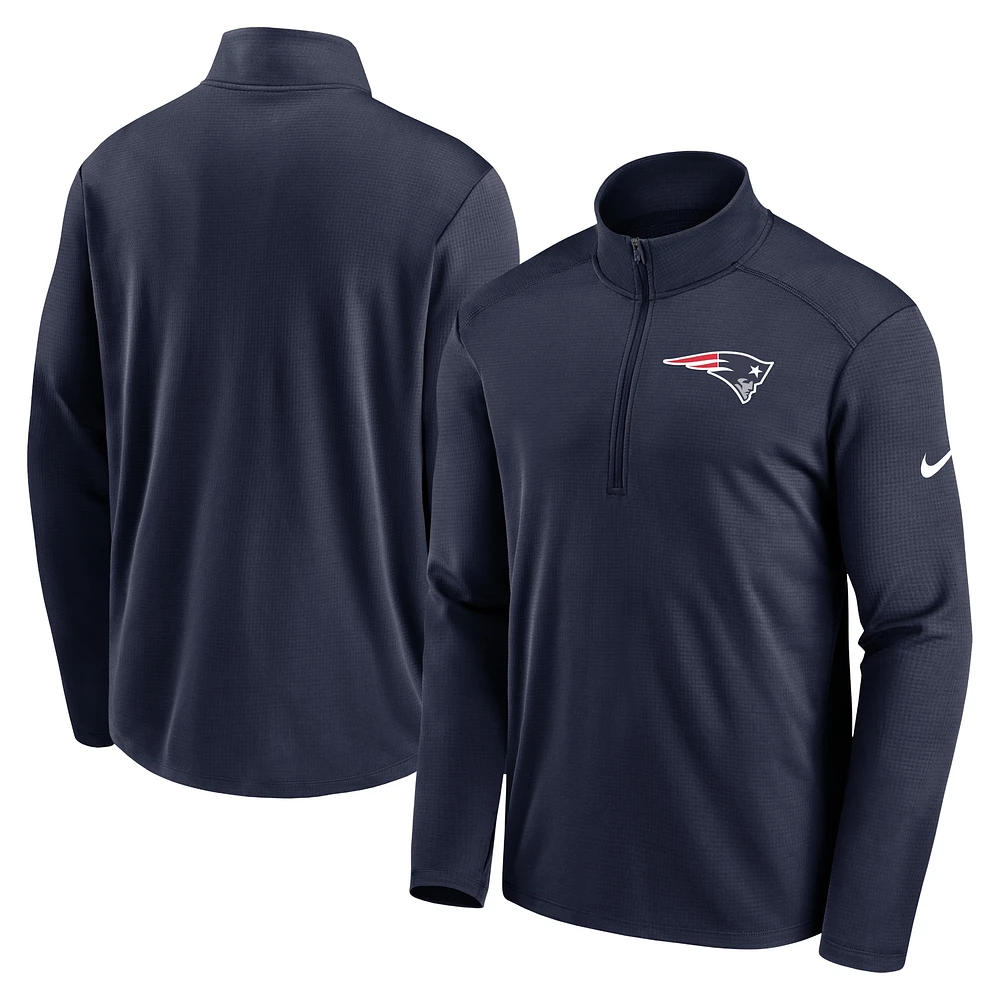 NUT PAT NAVY HOMMES NFL 22 NIKE LOGO PACER DEMI ZIP SWTMENQZP