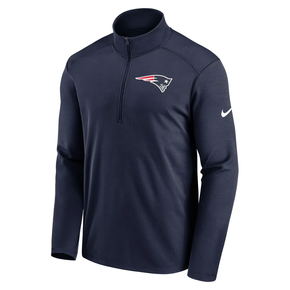 Men's Nike Navy New England Patriots Pacer Performance Quarter-Zip Top