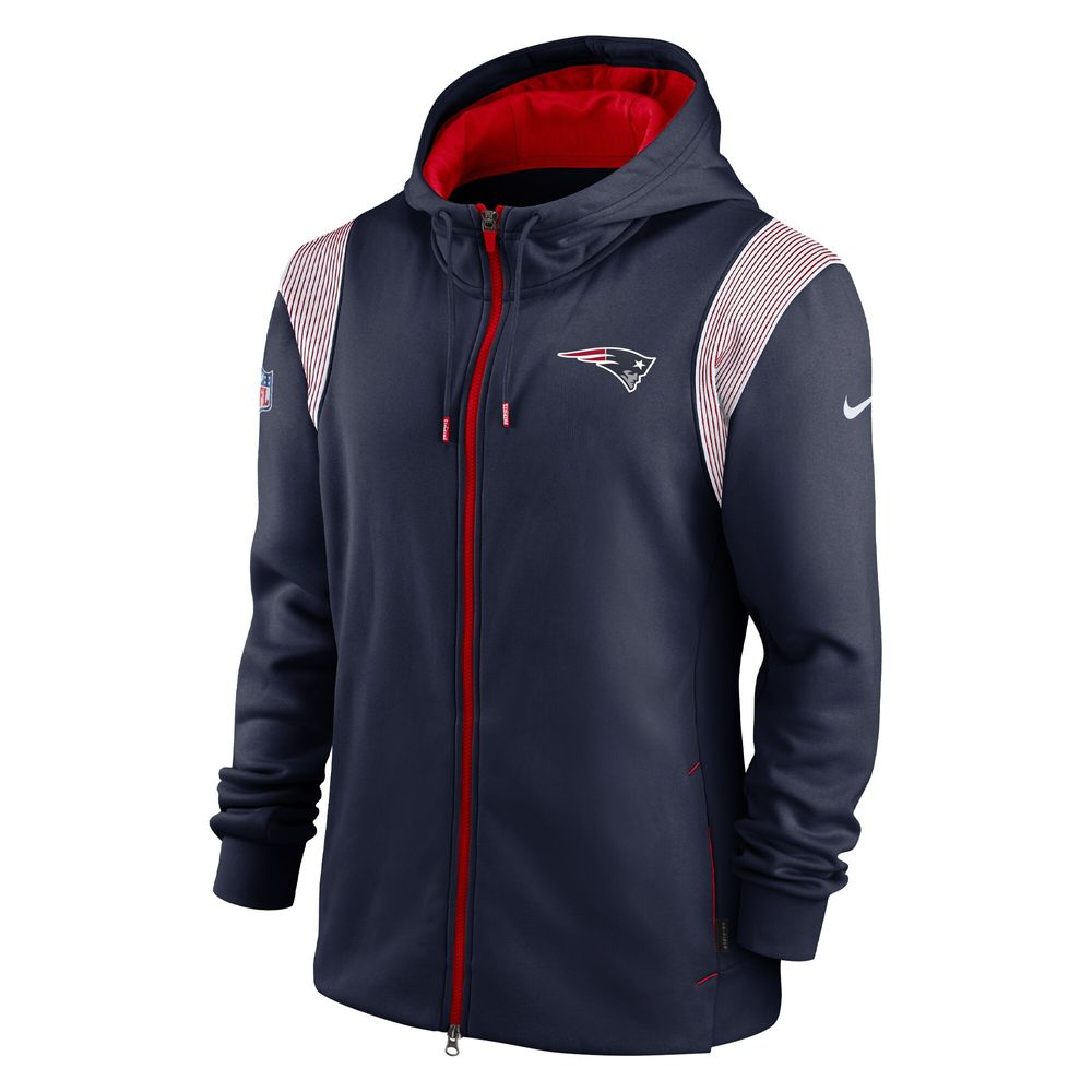 Men's Nike Navy New England Patriots Performance Sideline Lockup Full-Zip Hoodie