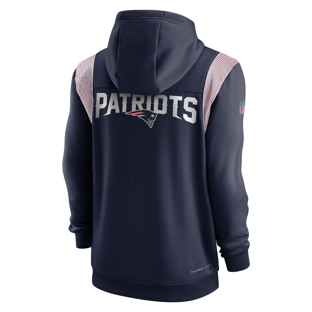 Men's Nike Navy New England Patriots Performance Sideline Lockup Full-Zip Hoodie