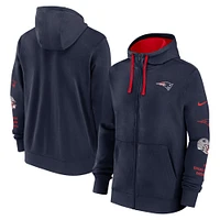 Men's Nike Navy New England Patriots Primetime Club Full-Zip Hoodie