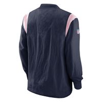 Men's Nike Navy New England Patriots Sideline Athletic Stack V-Neck Pullover Windshirt Jacket