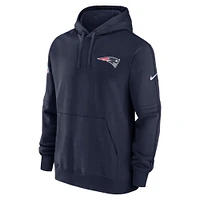 Men's Nike Navy New England Patriots Sideline Club Fleece Pullover Hoodie