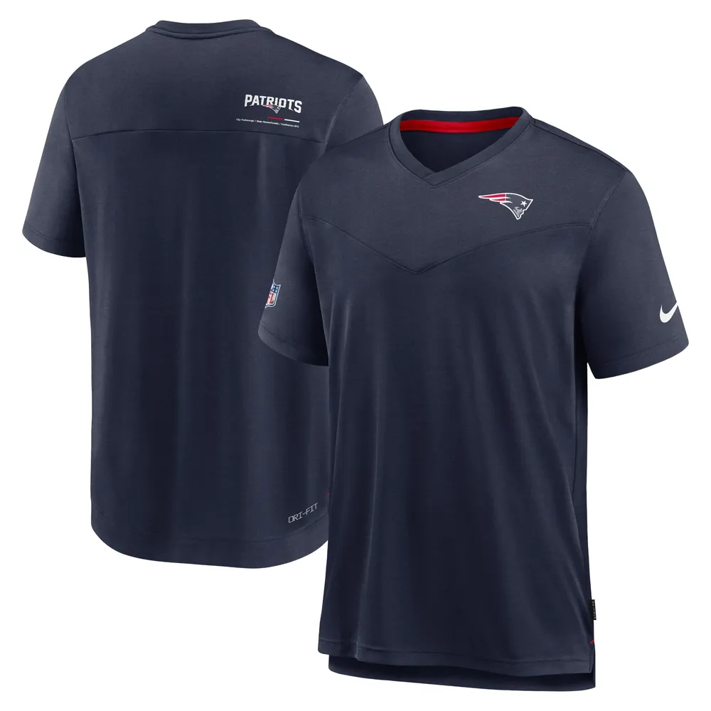 Lids New England Nike Sideline Coach Chevron Lock Up Logo V-Neck Performance T-Shirt - Navy Green Tree Mall
