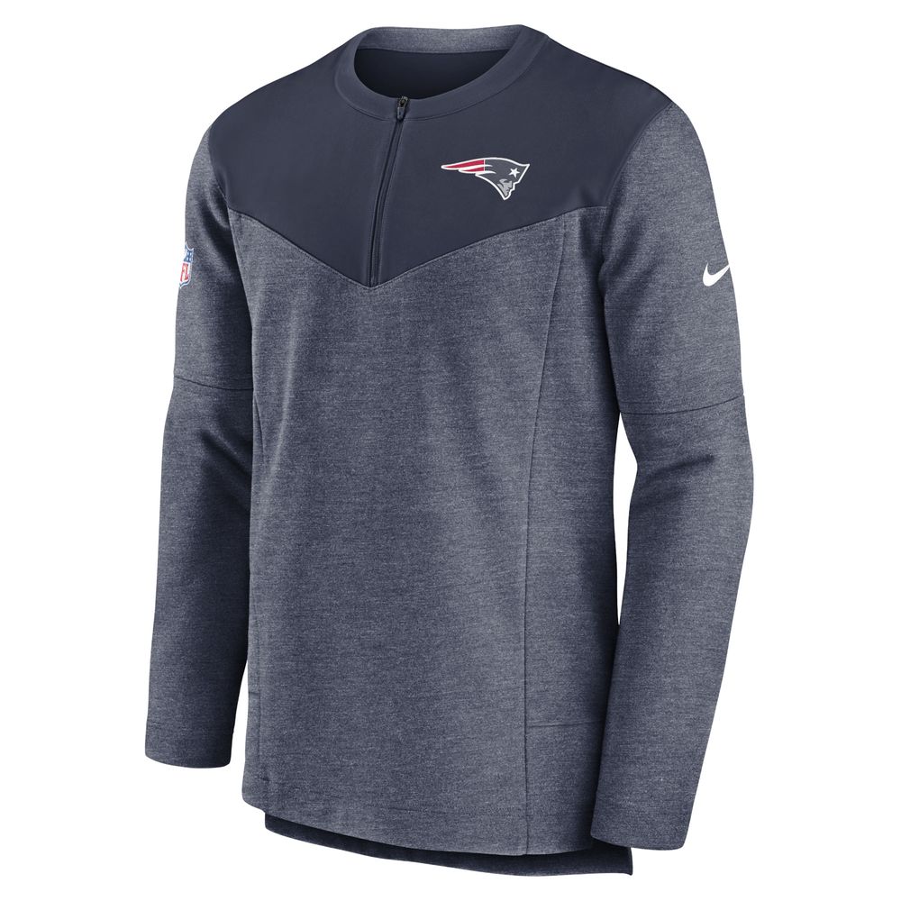 Men's Nike Navy New England Patriots Sideline Lockup Performance - Quarter-Zip Top