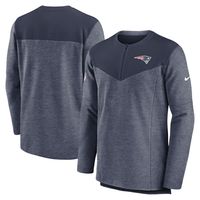 Men's Nike Navy New England Patriots Sideline Lockup Performance - Quarter-Zip Top