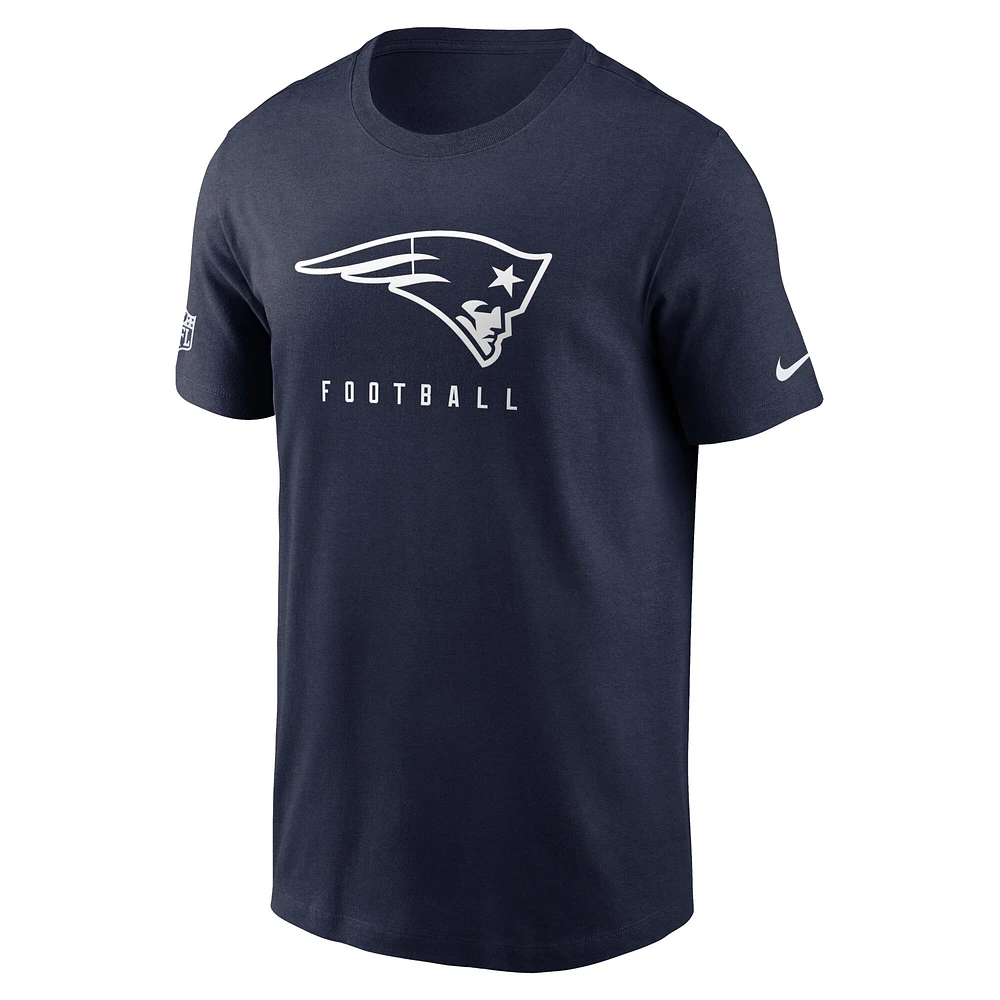 T-shirt pour homme Nike New England Patriots Sideline Performance - Bleu marine