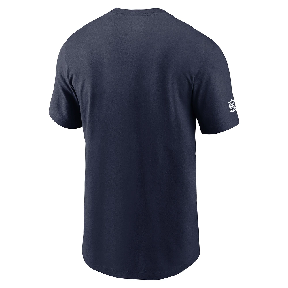 T-shirt pour homme Nike New England Patriots Sideline Performance - Bleu marine