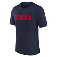 T-shirt Nike bleu marine New England Patriots Sideline Player Performance pour homme