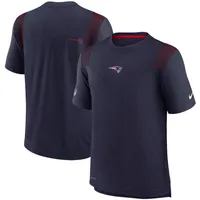 T-shirt Nike New England Patriots Sideline Player UV Performance pour homme - Bleu marine