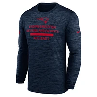 Men's Nike Navy New England Patriots Sideline Velocity Performance Long Sleeve T-Shirt