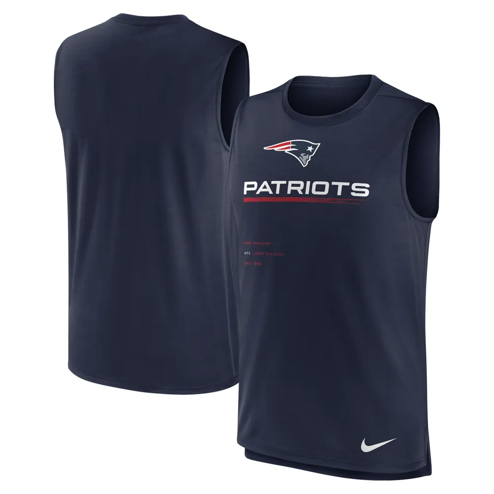 Men's Nike Navy New England Patriots Team Performance Tank Top