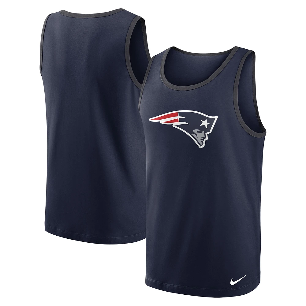 Men's Nike Navy New England Patriots Tri-Blend Tank Top