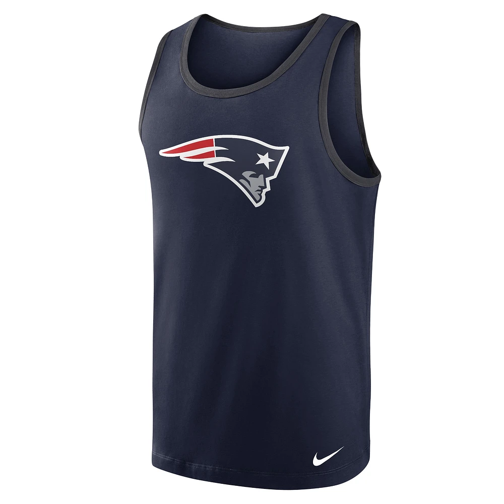 Débardeur triple mélange Nike New England Patriots pour homme - Bleu marine