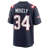 Maillot de joueur des New England Patriots Nike Quandre Mosely pour homme, bleu marine