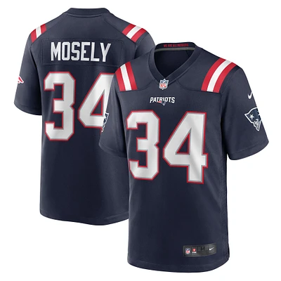 Maillot de joueur des New England Patriots Nike Quandre Mosely pour homme, bleu marine