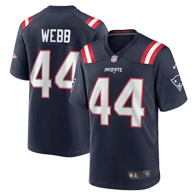 Maillot de joueur à domicile des New England Patriots Nike Raleigh Webb pour homme, bleu marine