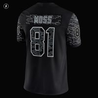 New England Patriots Randy Moss Nike Black RFLCTV Reflective NFL Limited  Jersey