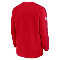 Haut à manches longues Nike rouge New England Patriots Alternate Logo Coach pour homme