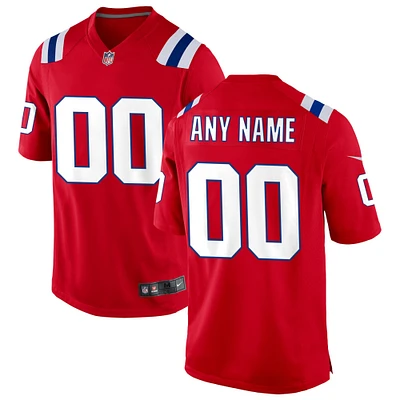 Men's Nike Red New England Patriots - Custom Game Jersey