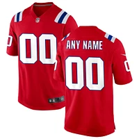 Men's Nike Red New England Patriots - Custom Game Jersey