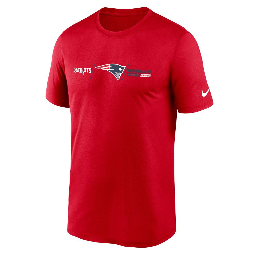 Men's Nike Red New England Patriots Horizontal Lockup Legend T-Shirt