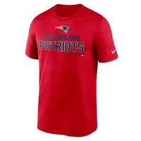 T-shirt de performance communautaire Legend des Patriots la Nouvelle-Angleterre Nike rouge pour homme