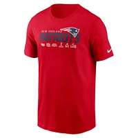 T-shirt essentiel Nike rouge New England Patriots Local pour hommes