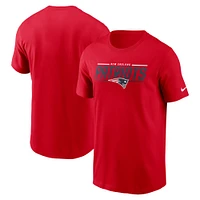 T-shirt à manches longues Nike New England Patriots pour homme rouge