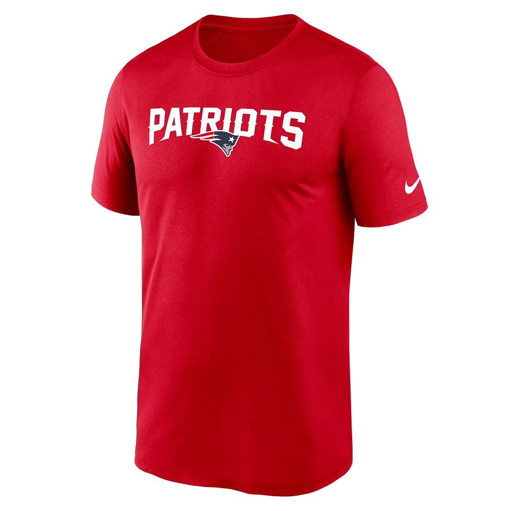 Men's Nike Red New England Patriots Primetime Legend Wordmark Performance T-Shirt