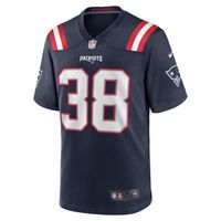 Men's Nike Rhamondre Stevenson Navy New England Patriots Game Jersey