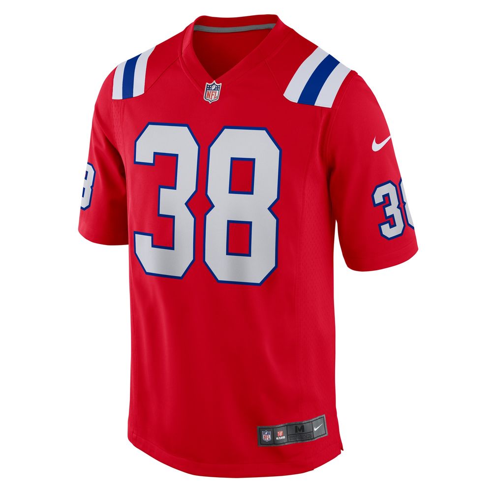 Men's Nike Rhamondre Stevenson Red New England Patriots Alternate Game Player Jersey