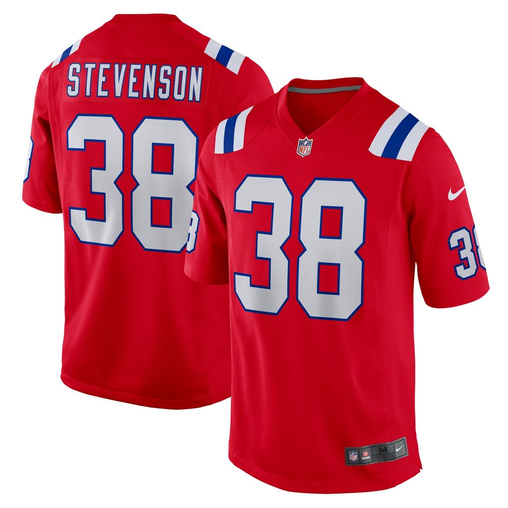 Men's Nike Rhamondre Stevenson Red New England Patriots Alternate Game Player Jersey