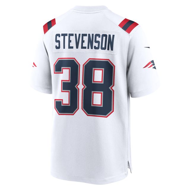 Maillot de joueur des New England Patriots Nike Rhamondre Stevenson pour homme, blanc