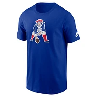 T-shirt essentiel avec logo Nike Royal New England Patriots Rewind pour hommes