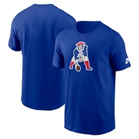 T-shirt essentiel avec logo Nike Royal New England Patriots Rewind pour hommes