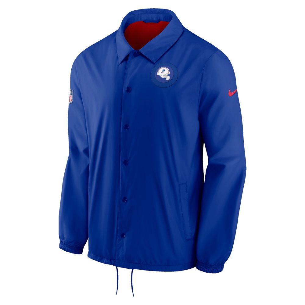 Men's Nike Royal New England Patriots Sideline Coaches Performance Full-Snap Jacket