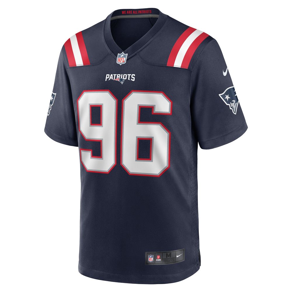 Men's Nike Sam Roberts Navy New England Patriots Game Player Jersey